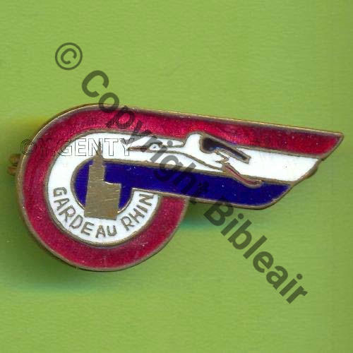 553 GAO.553 GARDE AU RHIN  STRASBOURG  SM Eping soudee Dos lisse ROUGE TRANSLUCIDE STRIE Src.Y.GENTY 99Eur(x2)